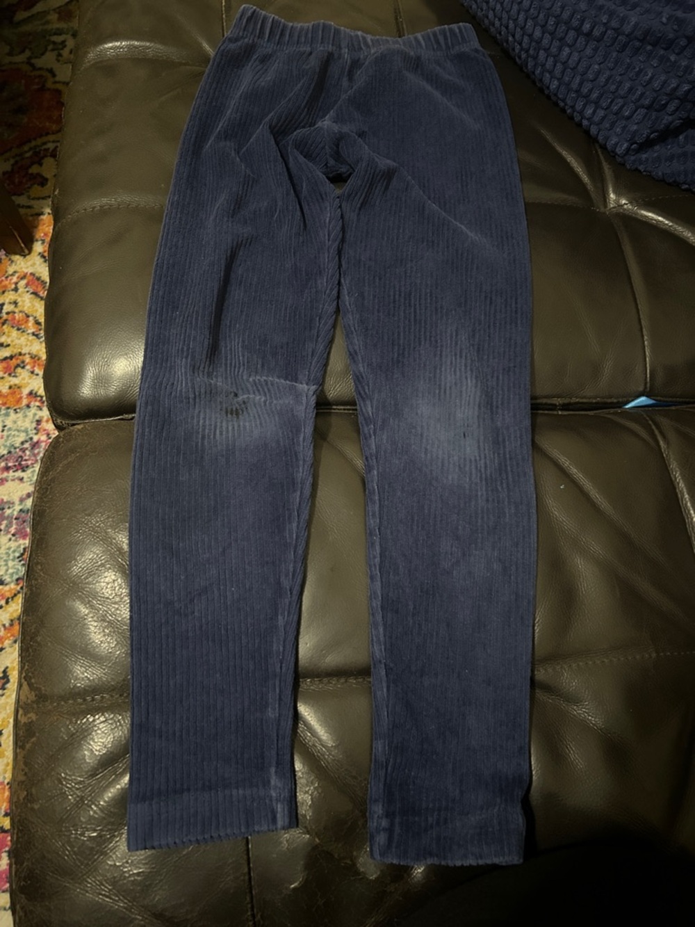Hanna Andersson Navy Blue Ribbed Corduroy Leggings